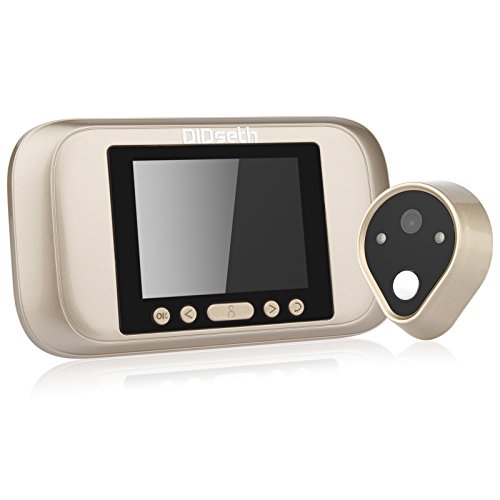 DIDseth Judas numérique – 3.2 Écran LED porte Viewer 960P longue veille Fonction de sonnette de porte, fonction vidéo, fonction Supporte carte SD jusqu'à 32 Go à piles