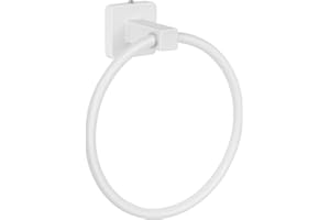 YUET Barra porta asciugamani da parete, in acciaio inox SUS 304, con cromatura per bagno e cucina (bianco)