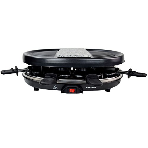 Syntrox Germany Raclette Jura mit Grill und Heißer Stein für 8 Personen - 6