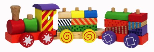 Wooden Toys Pull Along Train Stacker