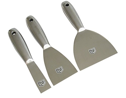 Malerspachtel Set ganz aus Edelstahl rostfrei 30+50+100mm Spachtel Stielspachtel Gipsspachtel Schaber