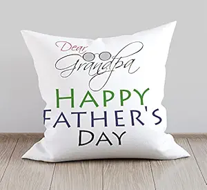 DreamVio Soft Fabric Cushion, Pillow for World's Best Dad,Pyare Papa,Gifts for Daddy,Grandpa on Birthday's & Father's Day Color : White Size : 12 x 12 inch Design 49