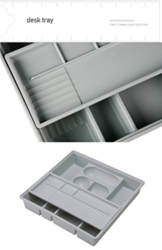 Plastic Desk Drawer Organizer Desktop Tray Storage Slide Double Shelf 63004