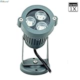  Elinkume 3 W LED-Unterwasserbeleuchtung für Teich, Pool, Springbrunnen, Kaltweiß cool white