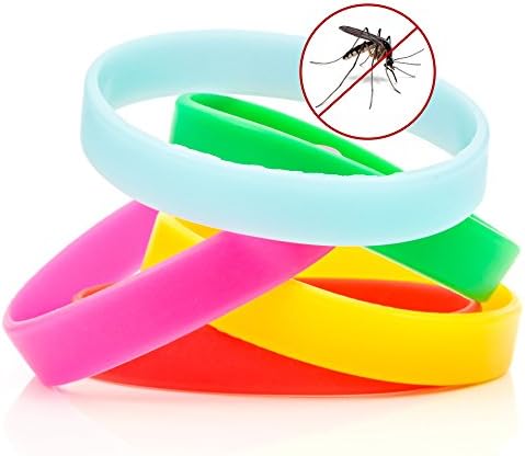 BlizeTec Mosquito Repellent Bracelet: All Natural Non-Deet Wristband with Glow in the Dark Function (5 Pack)