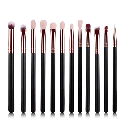 BIGBOBA Maquillage Brosse 12 Marbre Maquillage Pinceau Beauté Maquillage des Yeux Ombre Beauté Kit Taille 16 * 1 * 1,1 cm (Ensemble Vendu)(Blanc)