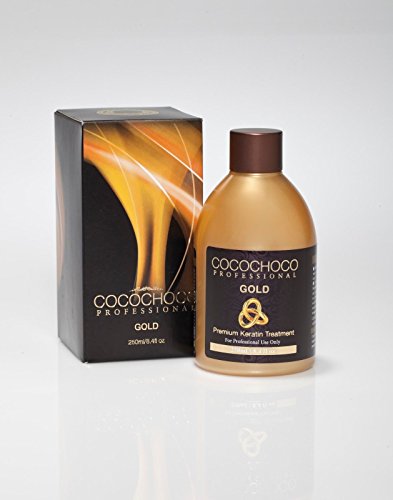 Cocochoco GOLD 250ml Brazilian Blow Dry Hair Straightening Keratin Treatment 8.4 fl.oz Plus Free Shampoo