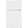 Cookology UCFF87WH 47cm Freestanding under counter Small Fridge Freezer in White - 87 Litre Capacity - 2 Doors - Adjustable Temperature Control - LED Light - 3 Star Freezer Rating