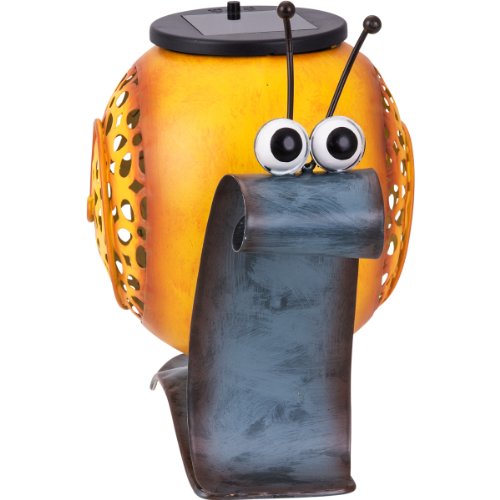 insatech LED Solar Solarleuchte Metallfigur SCHNECKE Gartendeko Figur Solarschnecke - 3