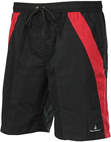 Aqua Sphere Mersey Mens Swimshorts - Black / Red Medium