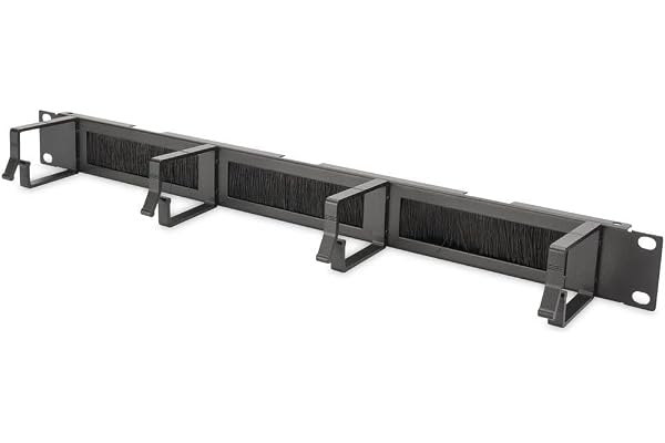DIGITUS Kabelbytarpanel med rörgenomföring - 1U - 4 styrfästen 44 x 60 mm - 19 tum - För nätverkskabinett och nätverkskablar