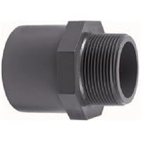 Übergangsmuffe PVC Klebemuffe Klebestutzen AG d1i 40 x d2a 50 x d3 AG 1 1/2"