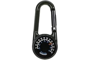 AUsagg Mini mousqueton multifonction 3 en 1 boussole thermomètre extérieur randonnée survie crochet R9l9 anneau mousqueton chaîne outil camping