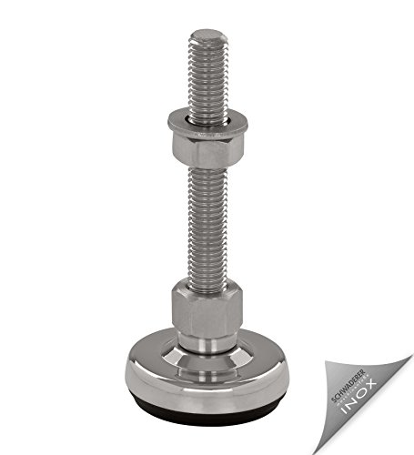 Preisvergleich Produktbild Schwingungsgedämpfter und höhenverstellbarer Maschinenfuß / Stellfuß SFE 50 M10x200, Ø 50mm, Gewinde M10, Gewindelänge 200mm, Edelstahl