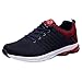 Produktbild Staresen Herren Sneaker Lederschuhe,Sportschuhe Atmungsaktive Laufschuhe Rutschfeste Wanderschuhe Turnschuhe mit Kreuzriemen Joggingschuhe mit rundem Kopf Outdoorschuhe