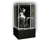 AADYA CRYSTAL Gifts - 3D Photo Engraved Jesus Christ Crystal Cube 6x4x4 cm LED Light Base