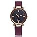 Produktbild Armbanduhr, erthome Beiläufige Quarz Lederband Uhr analoge Armbanduhr der Frauen Geschenk (Violett)