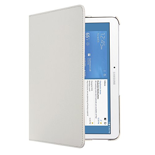 EnGive 360°Drehbares Ledertasche Samsung Galaxy Tab 4 10.1 Hülle (10,1 Zoll) Schutzhülle Case Tasche mit Ständerfunktion Auto Sleep/Wake-Funktion (Samsung Galaxy Tab 4 10.1, Weiß) - 7