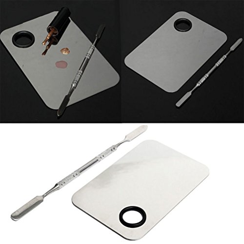 ULTNICE Rostfreier Stahl Pro Kosmetik Make-up Palette Spachtel Berufswerkzeuge - 5