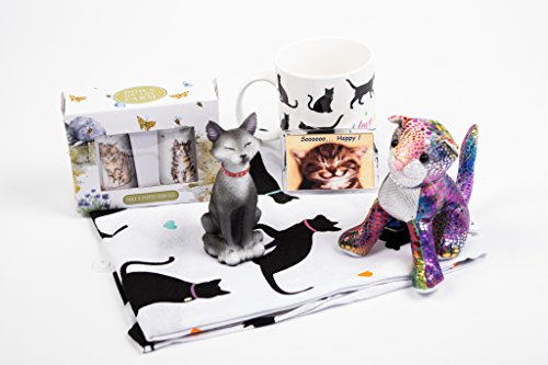 Cat Lover's Bundle, Cats, Cat Lover, Salt &amp; Pepper Set, Cat papeweight,, 'I Love My Cat Apron', elegant Cat Ornament