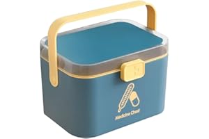 URFEDA Medical Storage Box, 2-Layer Household Portable Medicine Box First Aid Kit, Medicine Storage Case Multi-layer Large Medicine Cabinet Storage Case for Medicine Box Cosmetic Storage