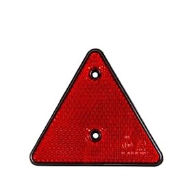Triangle Reflecteur de Signalisation Remorque Caravane – 15cm – ROUGE