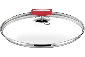 Cuisinox Malice - Couvercle 14cm verre, bakélite rouge et acier