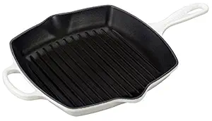 Le Creuset Cast Iron Signature Square Skillet Grill, 10 1/4