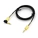 Produktbild ForceSthrength Klinke Stereo Audio Kabel Stecker auf Stecker 90 Grad Winkel Rechts Aux Kabel Kabel Schwarz