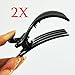Set of 2 Black Crab Style Hair Claw Clip Clamp Grips Side Hair Clip For Hair Up-do Accessories By mytoptrendz®