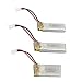 Produktbild 3 Stück 3,7 V 650 mAh Batterie Akku für KY101 HJ14 LF608 S28 RC Quadcopter Drohne,Ewendy Flugzeiten Ihrer Drohne verlängern | Schützt vor Überlastung | Ersatzbatterie Zubehör für Drohne