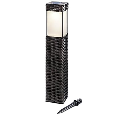 Esotec Borne Solaire en Rotin Brun foncé