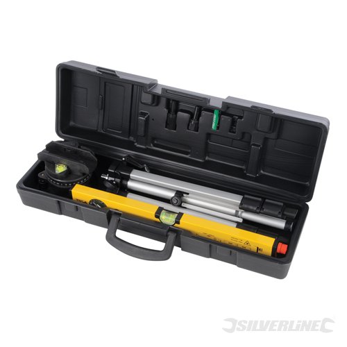 Silverline SL01 Laserwasserwaagen-Satz 30 m Reichweite - 2