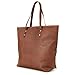Produktbild Shopper mit Reißverschluss Berliner Bags Barcelona aus Leder Einkaufstasche Handtasche Henkeltasche Tragetasche Shoppingtasche Umhängetasche Schultertasche Strandtasche Damen Braun Vintage Retro