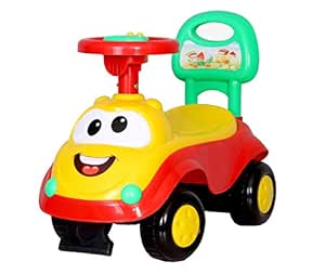 red and yellow ride in car