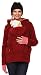 Happy Mama. Women's Maternity Fleece Hoodie Duo Top Carrier Baby Holder. 032p (Crimson, UK 16/18, 2XL)