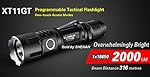 Klarus XT11GT ist die Klarus XT11S aktualisierte Version verwenden CREE XHP35 HD E4 LED Helligkeit von bis zu 2000 Lumen USB aufladbare Taschenlampe inklusive Original-Klarus 3100mAh Akku und NiteElf Schlüsselring