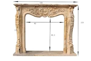 Marmor rosa Kaminverkleidung Stilkamin Barock Kamin Umrahmung