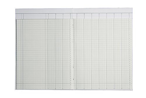 König & Ebhardt 8611601 Geschäftsbuch / Spaltenbuch (A4, mit Kopfleiste 10 Spalten, 32 Zeilen, 80g/m², 40 Blatt Drahtheftung) - 3