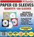 Produktbild Farbige Papierhüllen für CDs mit transparentem Fenster (80 g, Packung enthält: 5 x 100 Stück) 5er-Packung