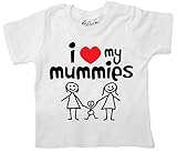 Dirty Fingers, I love heart my Mummies, Baby Boy Girl T-shirt