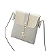 Produktbild Rovinci Frauen Umhängetasche Vintage kleine Hirsch Anhänger PU Leder Crossbody Handtasche Damenhandtasche Beuteltote Handtaschen Unterarmtasche Cross-Body Taschen Schultertasche Umhängetasche Schulterbeutel Magnetverschluss (Grau)