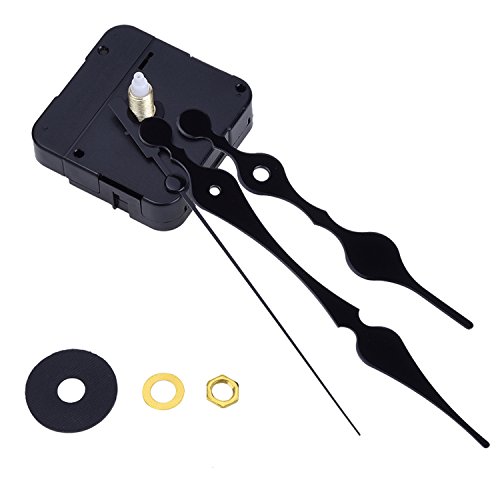Mudder Quarz Uhrwerk Ersatzteil Schwarze Zeiger Reparaturwerkzeug, 3/10 Zoll Maximale Vorwahlknopf Stark, 4/ 5 Zoll in Gesamtschaftlänge - 4