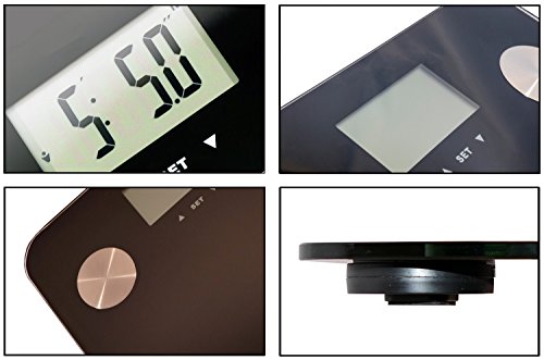 Home Treats High Accuracy Black Bathroom Scale with Body Fat, Hydration, Muscle Mass, Bone Mass Function and Smart Step On Technology by Home Treats - 3
