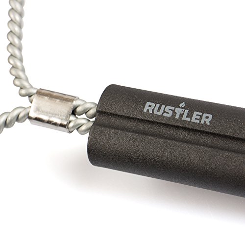 Rustler RS-0364 Grillbürste 2-er Set aus rostfreiem Edelstahl 53 und 30 cm, schwarz, 53 x 25 x 10 cm - 6