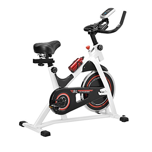 [in.Tec] Bicicleta estática/Indoor Cycling - Blanca - Ejercicio en casa - Fitness - Spinning