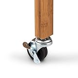 Klarstein Tennessee Servierwagen • Küchenwagen • Rollwagen • 3 Etagen • 2 Ablageflächen • herausnehmbare Schublade • schwarze Granitarbeitsfläche • sichere Feststellbremsen • Bambusholz • braun - 7