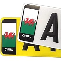 thumbnail image 2 of JakeDesigns UK Domed Wales Flag Number Plate Stickers – 39mm, High Gloss Gel, Front/Rear Placement 2 of 3