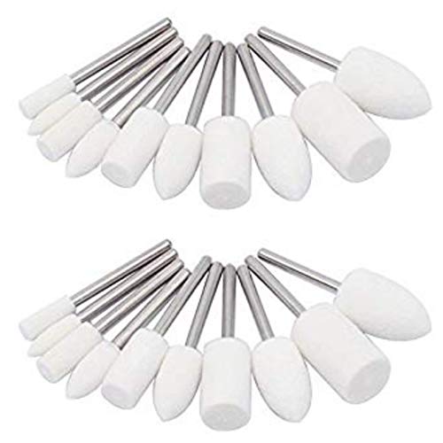 DIY Crafts Pack Of 1 Set 10x1, Felt Cone Bits, Wool Felt Mounted Mandrel Grinding Head Polishing Buffing Bits Accessories A (Pack Of 1 Set 10x1, Felt Cone Bits)