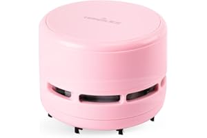 ‎ROLIN ROLY Rolin Roly Mini Tischsauger Tragbar Kabellos Tischstaubsauger Auto Wireless Tischstaubsauger 360° Drehbar Staubsauger für Reinigung Krümel Desktop Haushalt Büro (Reines Rosa)